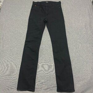 Hudson Jeans Womens 32x34 Black Tilda Midrise Straight Pants Made USA Stretch